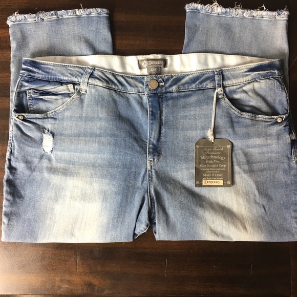 NWT Democracy High Rise Slim Straight Crop - Picture 2 of 12